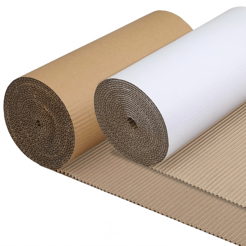 Protective Flexible Wrap Single Layer Corrugated Paper Cardboard Roll