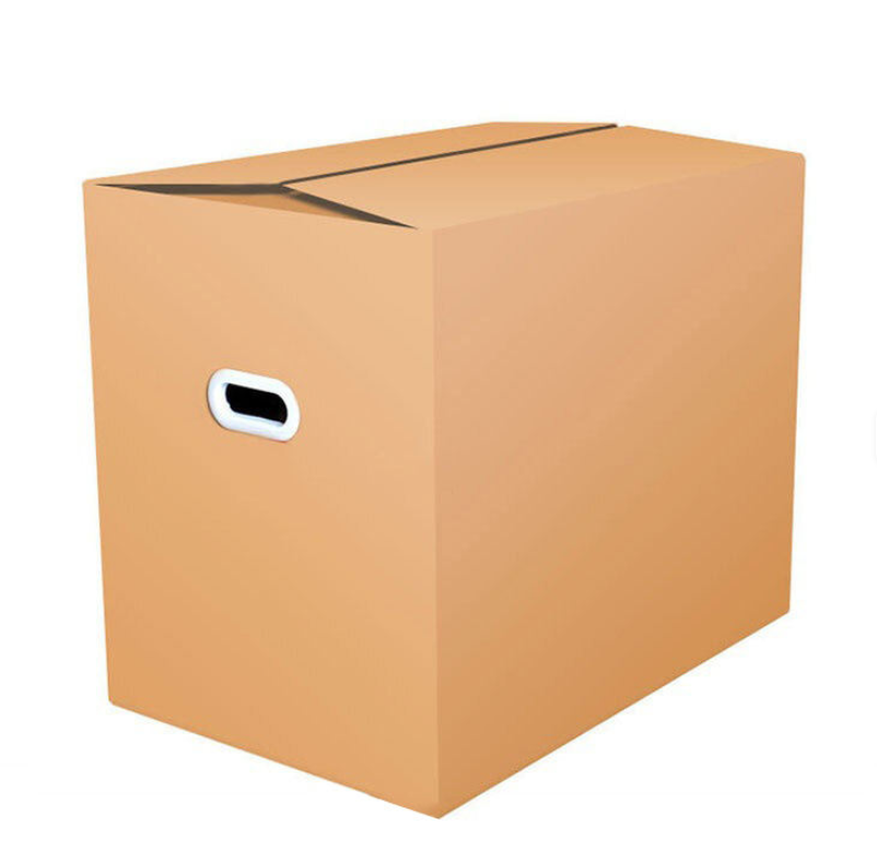 Custom Kraft Paper Storage & Moving Boxes with Handle & Reinforced Structure (Multipurpose Packaging)