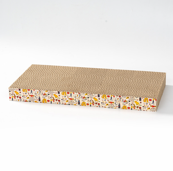 Eco-Friendly Corrugated Cat Scratcher with Homemade Cardboard Box Design