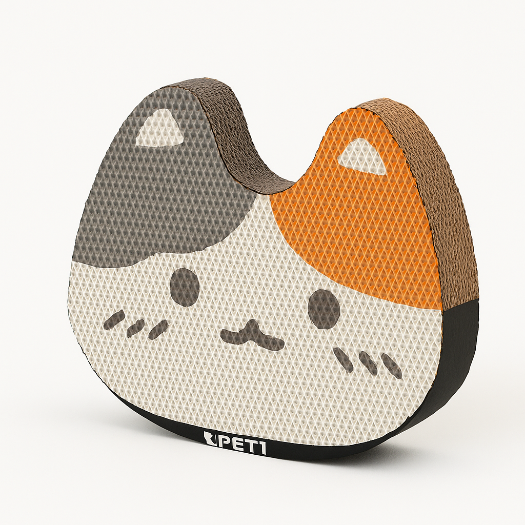 OEM Corrugated Paper Cat-Face Scratcher Pad for Wholesale, Pet Brands and Retail Chains
