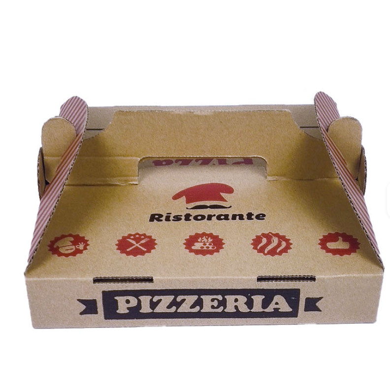 Foldable Kraft Corrugated Takeout Carrier Box &ndash; Heat-resistant Packaging for Pizza & Hot Foods